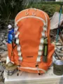 Sac à dos de randonnée en nylon orange léger pour sports de plein air, voyage et camping. - Orange