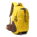 Style japonais bloc de couleur randonnée en plein air grand sac à dos de randonnée léger - Jaune Foncé