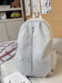 Korean ins style starry backpack for women, sweet cute casual daily travel school bag. - L / Gray