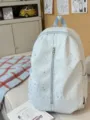 Light blue star print backpack sweet Korean style casual daypack for women and girls SKU: view - S / Blue