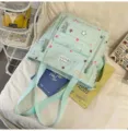 Lightweight cute college style student backpack and tote bag for teen girls travel commuting. - Tote Bag Green [No Pendant]