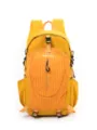 Sac à dos de randonnée jaune pour le voyage, sac à dos étanche et durable avec poche à carreaux. - Jaune