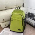 Lightweight green casual backpack for daily commute and outdoor hiking, durable and stylish. - Large Green (Without Pendant)
