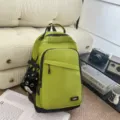 Waterproof lightweight green backpack for daily commute, outdoor hiking and casual travel use. - Large Green with Pendant