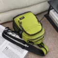 Lightweight outdoor hiking backpack waterproof minimalist cycling sling bag for daily commute. - Green Small (Without Pendant)