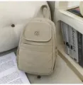 Καθημερινό μπεζ γυναικείο σακίδιο πλάτης μεγάλη χωρητικότητα ταξιδιού κομψή τσάντα - Ανοιχτό γκρι