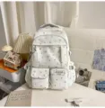 Japanese ins style star print ita backpack lightweight versatile casual school book bag for students - No Pendant / Gray