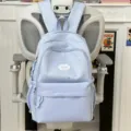 Cute light blue star lightweight backpack for teenage girls sweet college style school bags - No Pendant / L / Blue