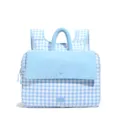 Mochila de cuadros azules y blancos bolsa para portátil casual escuela mujer - Azul