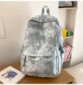 Zaino scolastico casual con stampa stella e luna per studenti, leggero e pratico. - senza ciondolo / Taglia L / Blu