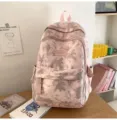 Zaino rosa stampa stella luna per scuola casual quotidiano leggero borsa a doppia spalla - senza ciondolo / Taglia L / Rosa