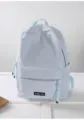 Sac à dos décontracté unicolore bleu clair pour femmes et étudiants, variante de voyage élégante. - Bleu Grand