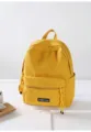 Sac à dos décontracté de couleur unie pour voyage, cartable léger pour les étudiants. - Jaune Petit