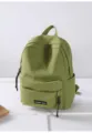 Sac à dos décontracté de couleur unie pour femmes et étudiants léger voyage vert style - Vert Petit