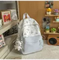 Korean style cute cat backpack large capacity student schoolbag sweet versatile variant - No Pendant / S / Blue