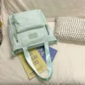 Mint green school backpack for girls large capacity student book bag stylish design new - Tutoring Bag No Pendant / Green