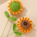 Girasole all'uncinetto fatto a mano fiore di simulazione prodotto finito per regalo. - Girasole a 14 Petali