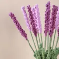 Bouquet di fiori di lavanda all'uncinetto fatto a mano lana lavorata a maglia - Viola scuro