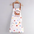 Delantal de cocina impermeable con diseño de salchicha, lunares y toallas integradas. - Cachorro Rosa de Topos
