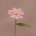 Dettaglio fiore in lana crochet fatto a mano, decorazione di cosmea rosa per regalo e casa. - Rosa