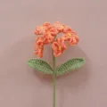 Bouquet di fiori all'uncinetto fatto a mano filato regalo decorazione dettaglio vista - Arancione