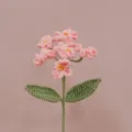 Dettaglio fiore rosa all'uncinetto fatto a mano, arte floreale in filo per regalo. - Rosa