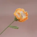 Fiore di garofano all'uncinetto fatto a mano in lana lavorata regalo simulato festa - Giallo Sfumato Garofano Singolo Finito