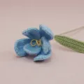 Rami di fiori di tulipano blu all'uncinetto fatti a mano regalo decoro casa mia - Blu