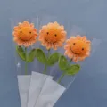 Bouquet di girasole all uncinetto fatto a mano fiore artificiale regalo decorazione - Girasole Sorridente / Giallo