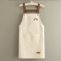 Tablier de cuisine étanche avec bretelles marron et imprimé arc-en-ciel, vêtement de cuisson. - Gris