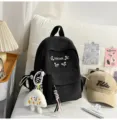 Sac à dos femme mignon loisir campus cartable ins style coréen nœud papillon sac quotidien - Petit (Avec Pendentif) / Noir