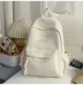 Joli sac à dos femme mignon macaron cartable campus style ins nœud sac de loisirs chic - Sac Seul Grand / Blanc