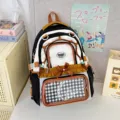 Sac à dos ita japonais avec fenêtre transparente et nœud papillon pour les étudiantes. - L / Sans Accessoires / Noir
