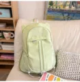 Candy color minimalist sporty style backpack large capacity travel mountaineering green bag - Green Large