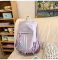 Light purple minimalist sporty backpack for women and men, large capacity travel hiking bag. - Lilac Small