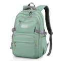 Zaino casual verde chiaro multi-scomparto con spallacci comodi e tasche pratiche. - Verde