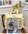 Bolso de lona amarillo ita bag ventana transparente anime bolso cruzado escolar chica. - Bolsa Individual / Amarillo