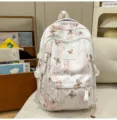 Japanischer süßer stilvoller Schmetterling Druck Schulranzen für Mädchen leichter Rucksack - Ohne Anhänger / Rosa