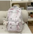 Japanischer Stil süßer Schmetterling rosa Rucksack Variante für Schülerinnen leicht - Mit Anhänger / Lila