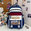 Zaino in stile ins giapponese carino cartone animato capibara borsa casual per studenti - Blu