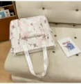 Japanischer Stil süßer Schmetterling Druck Rucksack lässige Schultasche für Damen Mädchen - Nur Tragetasche (Ohne Anhänger) / Rosa