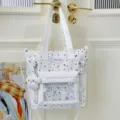 Japanischer Stil Sternen-Print Tragetasche süße süße Leinwand Umhängetasche Schultasche - Mit Anhänger / Weiß