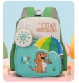 Süßer Dinosaurier Kinderrucksack für Kindergarten, große Kapazität Schulrucksack für Jungen Mädchen. - Blaugrün