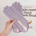 Ice silk sunscreen gloves for women, summer outdoor cycling and driving anti-slip full finger. - Purple