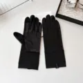 Black ice silk sun protection gloves for women, breathable mesh, touch screen, driving anti-slip. - One Size (Mesh Palm) / Black