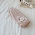 Winter warm fleece sleeve covers with cute bear embroidery, anti-dirty long sleeve protectors. - Khaki