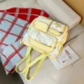 Sac à dos ita à pois doux de style japonais avec fenêtre transparente, joli cartable pour fille. - Sac de Tutorat Sans Os Étoile / Jaune