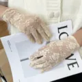Gants de protection solaire en dentelle pour femmes, gants courts en tulle beige pour conduite. - Taille unique / Chair