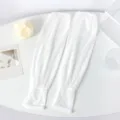 Women summer thin breathable floral lace sun protection sleeves for outdoor driving cycling. - One Size / White