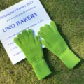 Guantes de invierno de punto verde para mujer, color sólido cálidos puños largos acanalados cinco - Talla única / Verde matcha